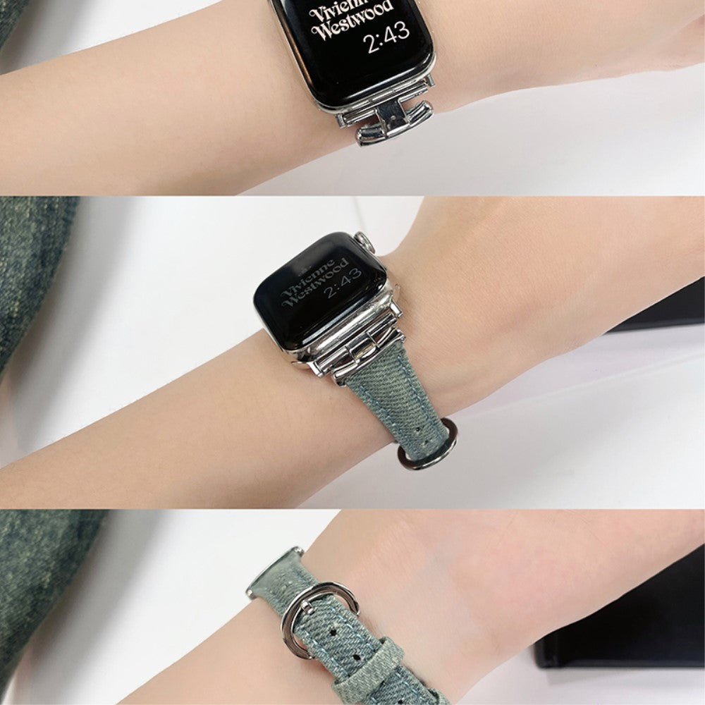 Godt Nylon Universal Rem passer til Apple Smartwatch - Blå#serie_3
