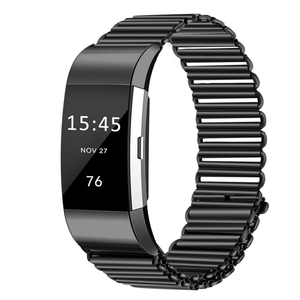 Udsøgt Metal Rem passer til Fitbit Charge 2 - Sort#serie_1