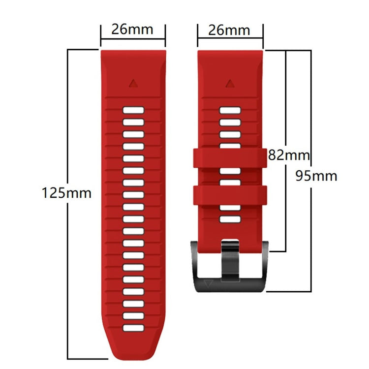 Garmin Fenix 7X Pro / Fenix 7X Dual-Colors Sport Strap Silicone Breathable Wristband - Red+Black#serie_1