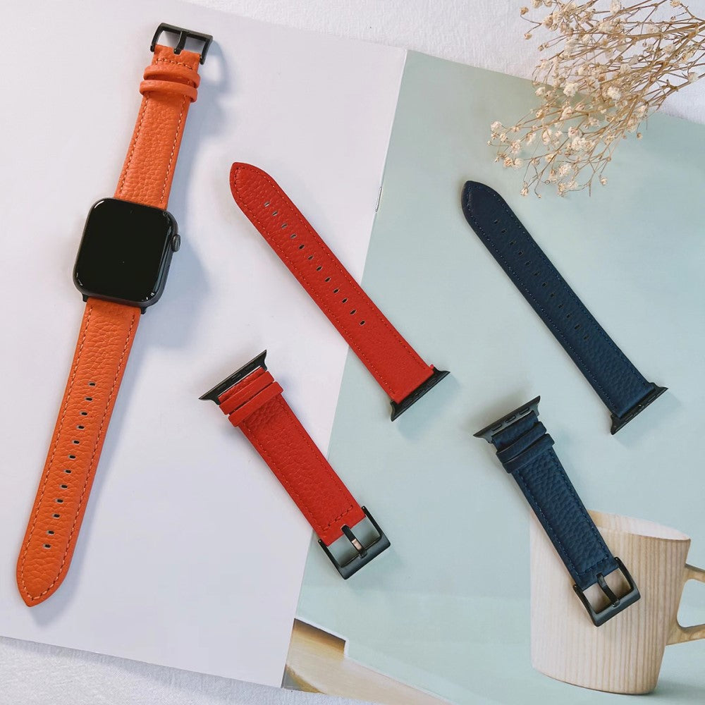 Helt Vildt Godt Ægte Læder Universal Rem passer til Apple Smartwatch - Blå#serie_3