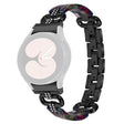 Resin Strap Watch 20mm Watch Band - Black / Purple+Green Pattern