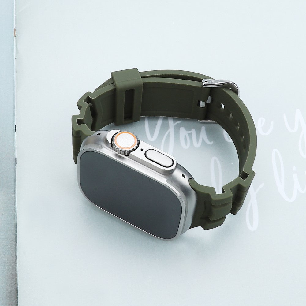 Rigtigt Fint Silikone Universal Rem passer til Apple Smartwatch - Grøn#serie_6