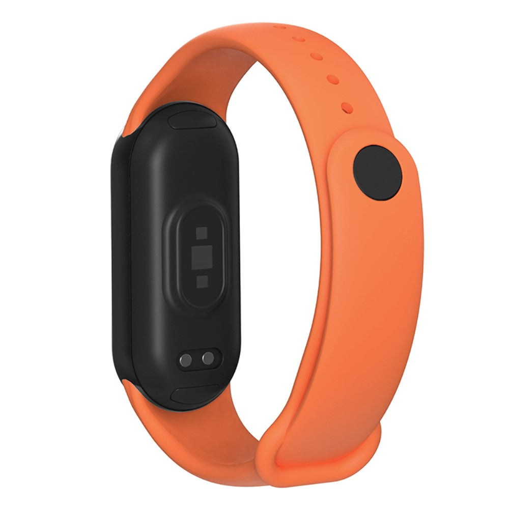 Rigtigt Flot Silikone Rem passer til Xiaomi Smart Band 8 - Orange#serie_3