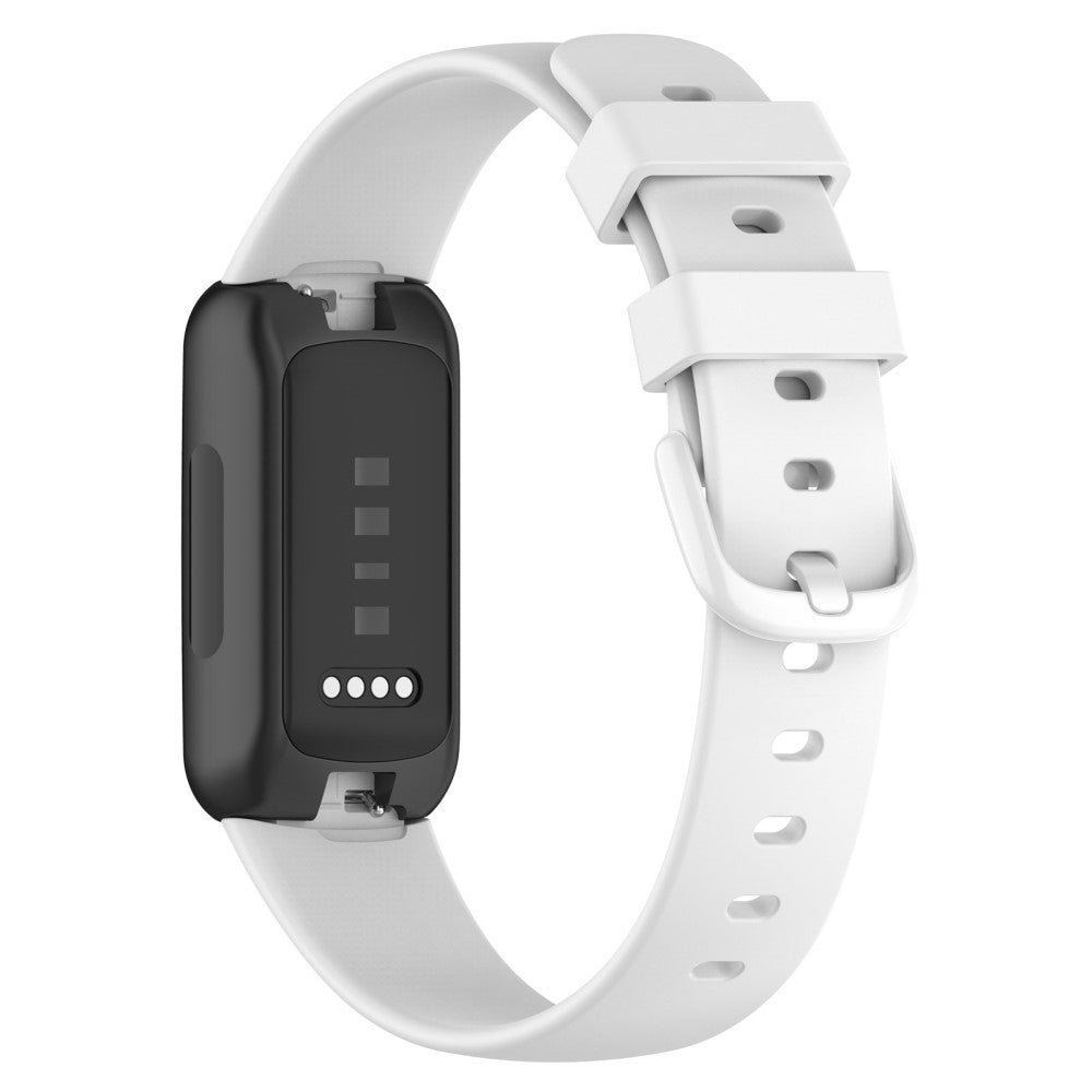 Super Fed Silikone Rem passer til Fitbit Inspire 3 - Hvid#serie_10