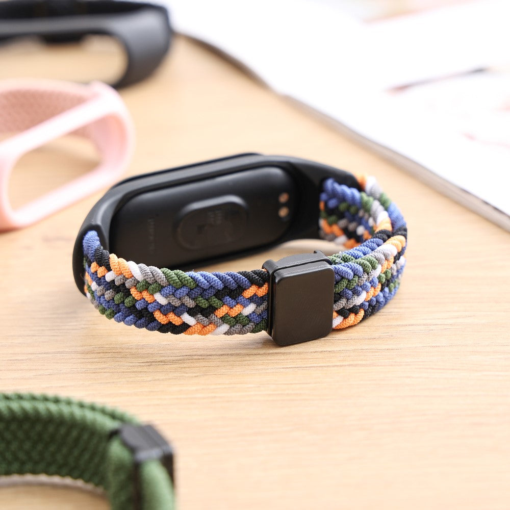 Vildt Godt Nylon Rem passer til Xiaomi Smart Band 8 - Flerfarvet#serie_3