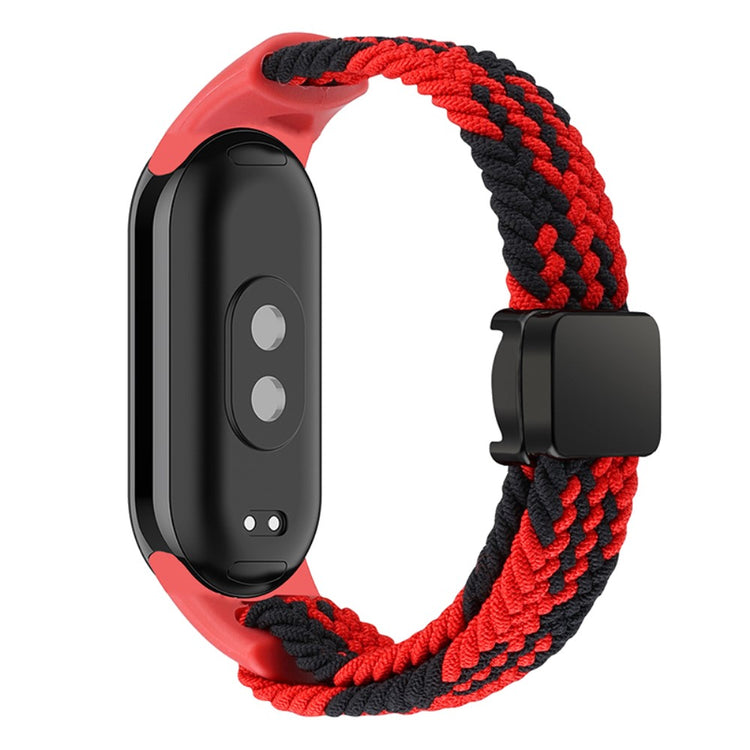 Vildt Godt Nylon Rem passer til Xiaomi Smart Band 8 - Rød#serie_11