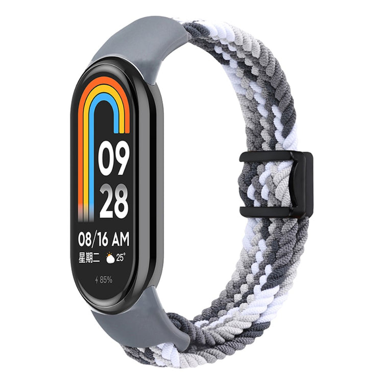 Vildt Godt Nylon Rem passer til Xiaomi Smart Band 8 - Sort#serie_16