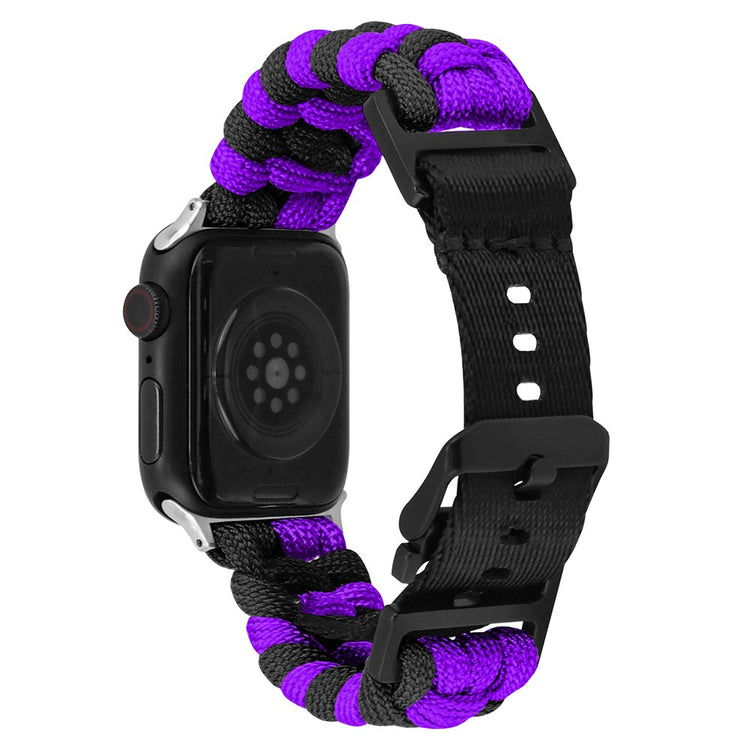 Super Hårdfør Nylon Universal Rem passer til Apple Smartwatch - Lilla#serie_3