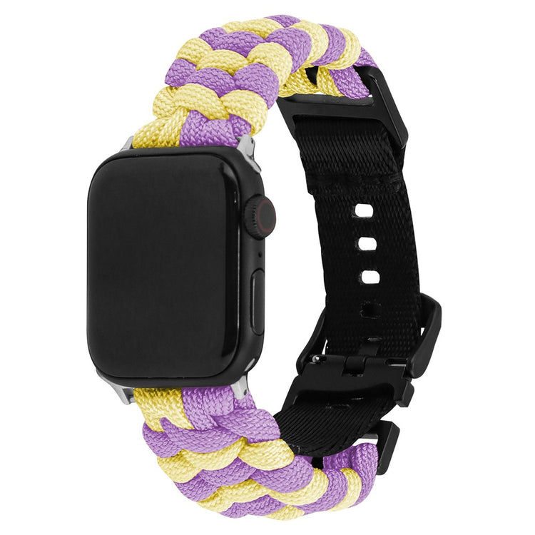 Super Hårdfør Nylon Universal Rem passer til Apple Smartwatch - Lilla#serie_4