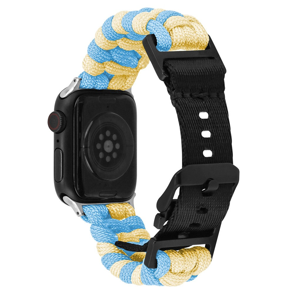 Super Hårdfør Nylon Universal Rem passer til Apple Smartwatch - Blå#serie_5