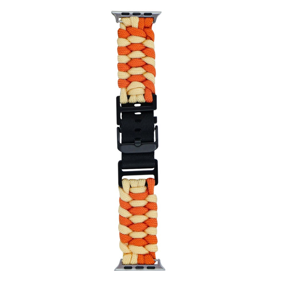 Super Hårdfør Nylon Universal Rem passer til Apple Smartwatch - Orange#serie_6