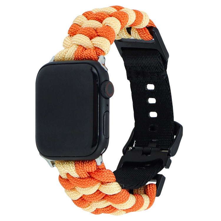 Super Hårdfør Nylon Universal Rem passer til Apple Smartwatch - Orange#serie_6