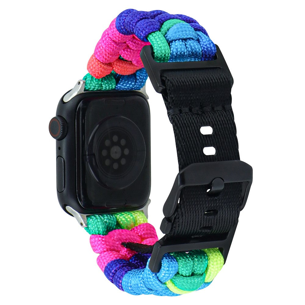 Super Hårdfør Nylon Universal Rem passer til Apple Smartwatch - Flerfarvet#serie_7