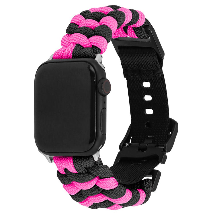 Super Hårdfør Nylon Universal Rem passer til Apple Smartwatch - Pink#serie_11