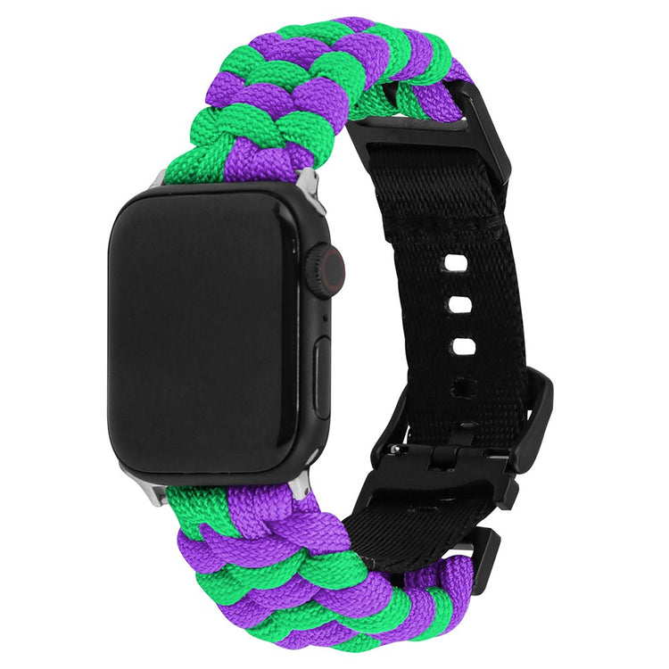 Super Hårdfør Nylon Universal Rem passer til Apple Smartwatch - Lilla#serie_12