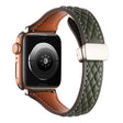 Watch Band Apple Watch Series 41mm - 40mm - 38mm Universal Genuine Cow Leather Strap - Army Green