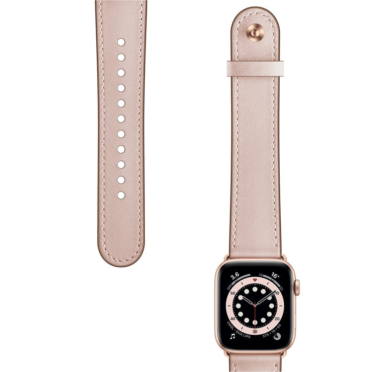 Meget Sejt Ægte Læder Universal Rem passer til Apple Smartwatch - Pink#serie_2