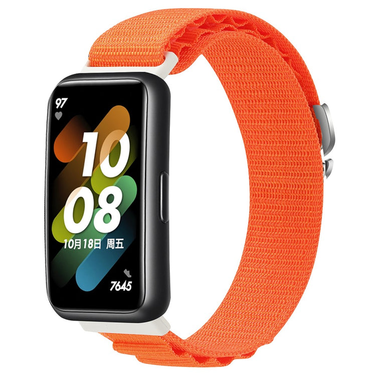 Super Nydelig Nylon Rem passer til Huawei Band 7 - Orange#serie_2