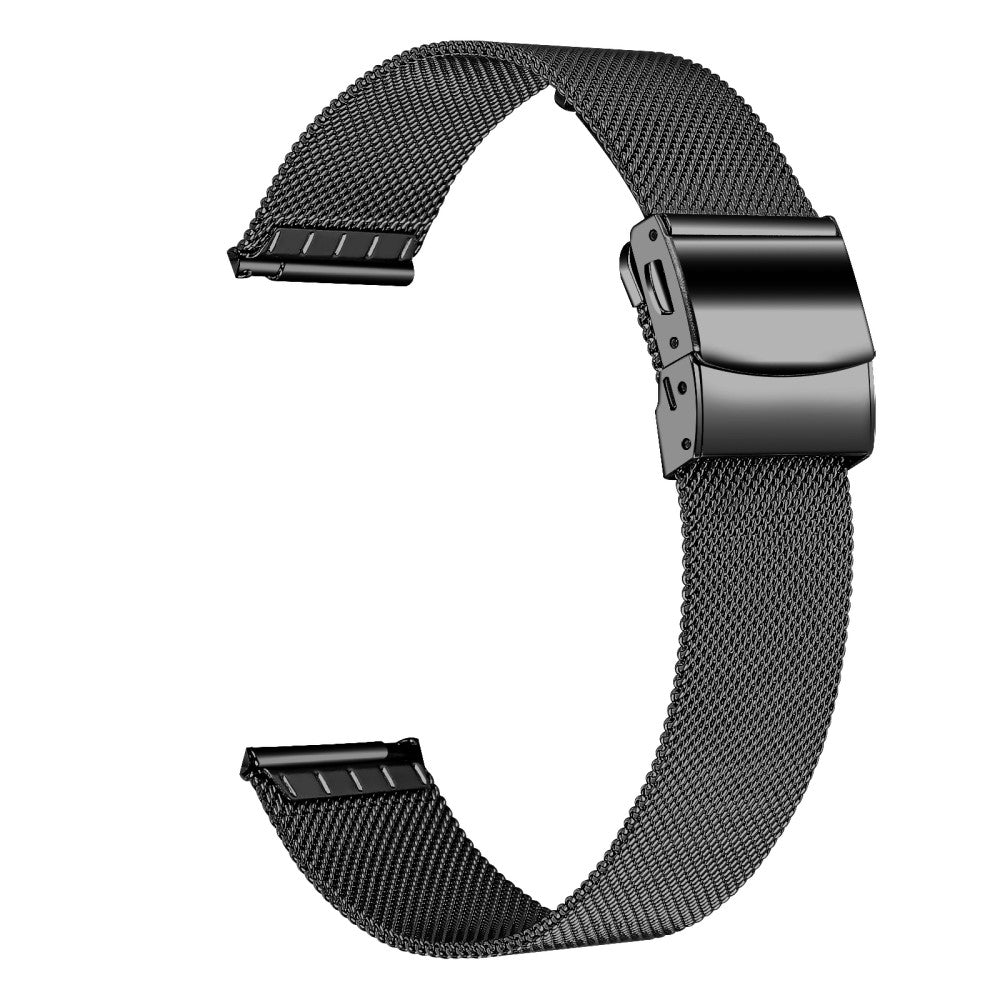 TicWatch 2 / E / C2 (Black or Silver Dial) 20mm Stainless Steel Watch Strap with Buckle - Black#serie_016