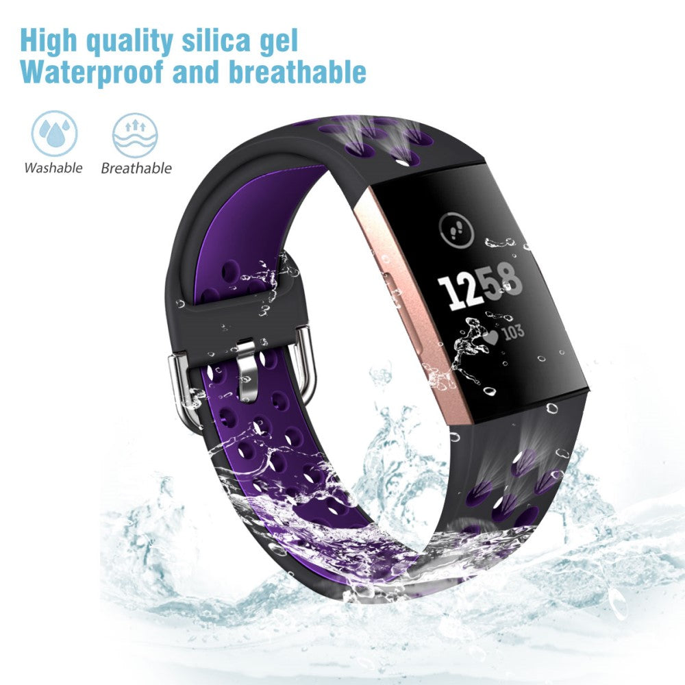 Fitbit Charge 3 / Fitbit Charge 4 Silicone Universel Strap - Purple#serie_11