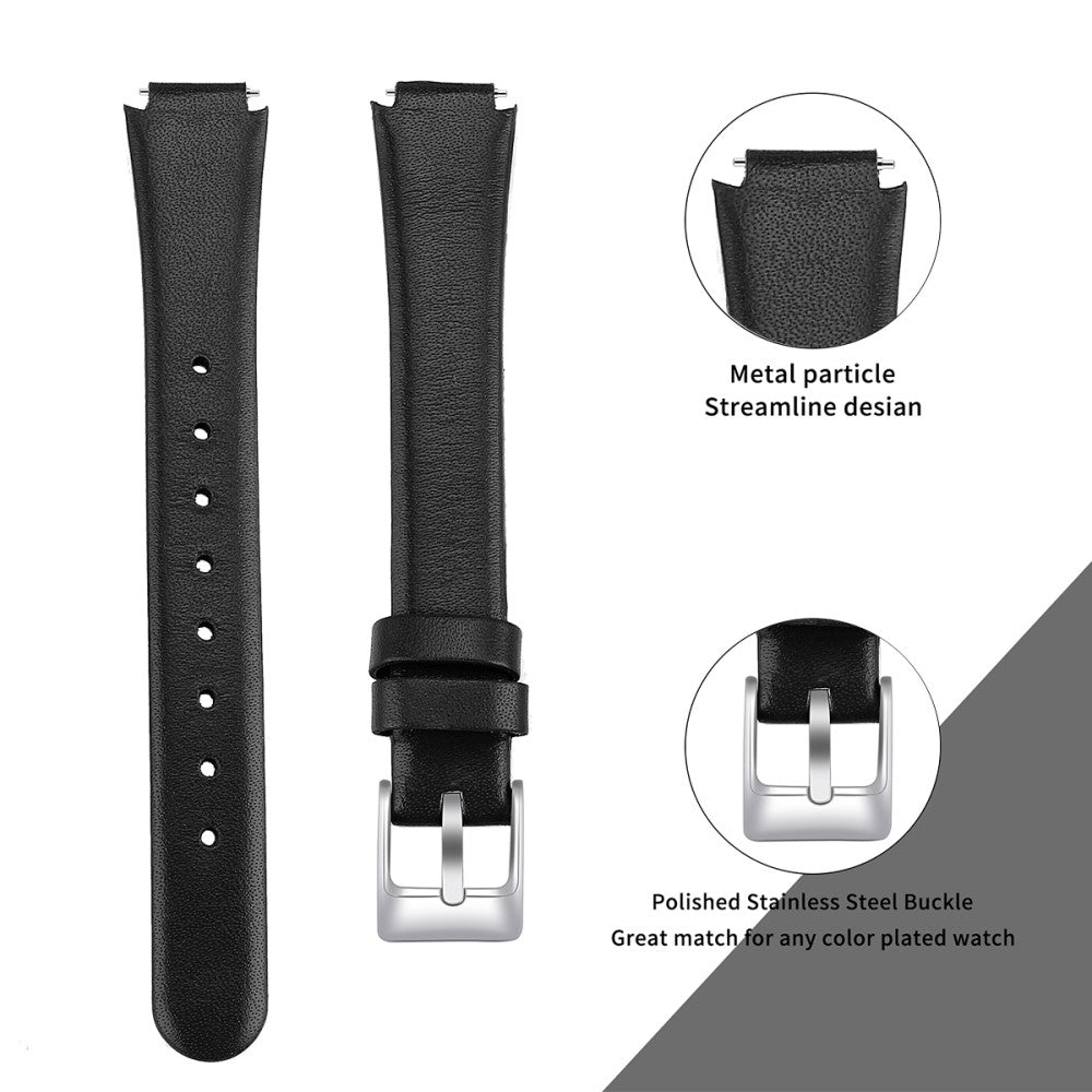 Very Fashionable Fitbit Inspire 1 Genuine Leather Strap - Black#serie_5