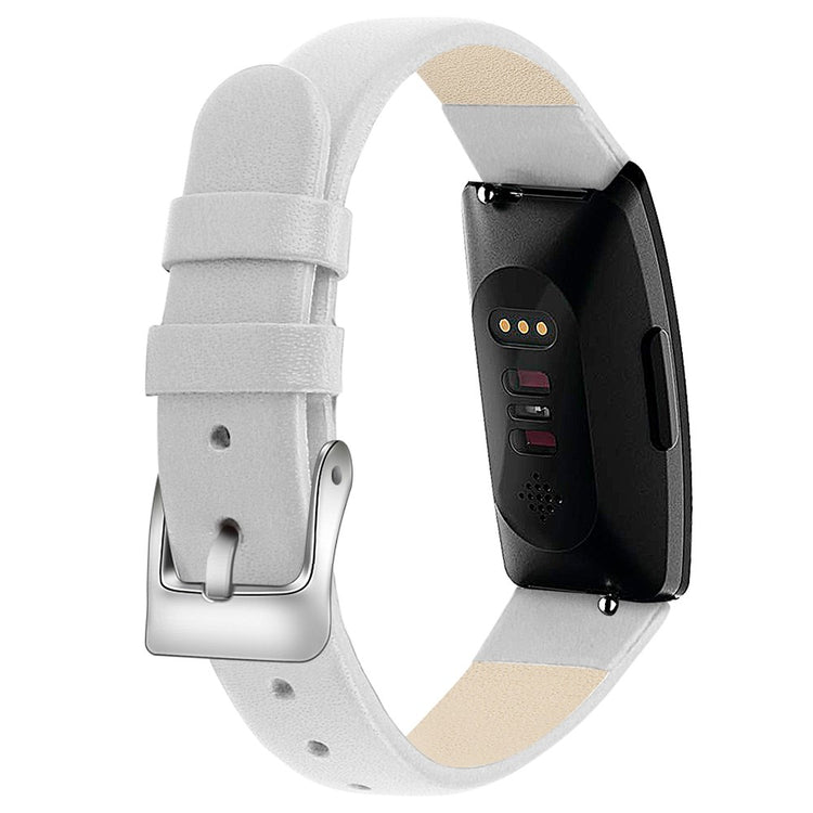 Incredibly Cool Fitbit Inspire 1 Genuine Leather Strap - White#serie_2