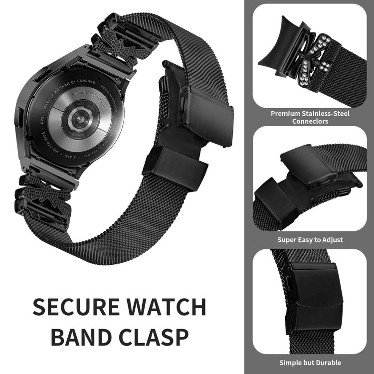 Exquisite Samsung Smartwatch Metal Universel Strap - Black#serie_140