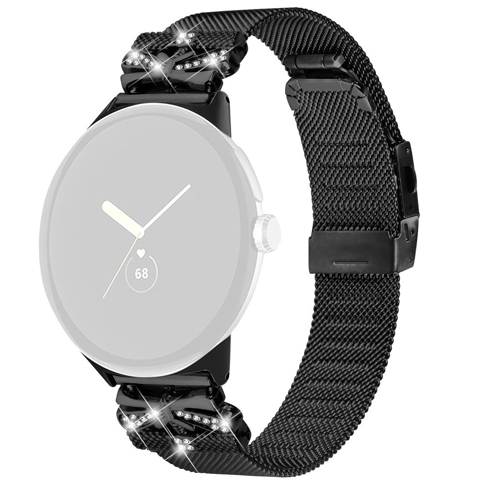 Google Pixel Watch / Google Pixel Watch 2 Metal Universel Strap - Black#serie_035