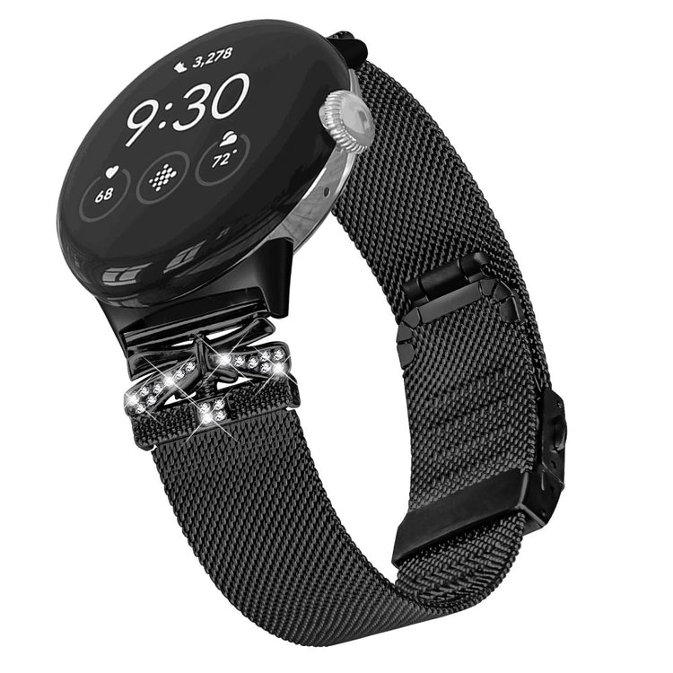 Google Pixel Watch / Google Pixel Watch 2 Metal Universel Strap - Black#serie_035