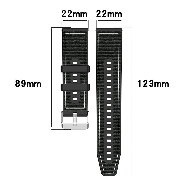 Samsung Galaxy Watch3 45mm / Huawei Watch GT 4 46mm Watch Strap 22mm Silicone and Nylon Wrist Band - Green#serie_4