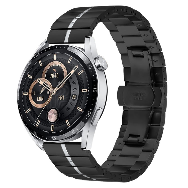 Remarkably Durable Huawei Watch 3 Pro Metal Strap - Black#serie_1