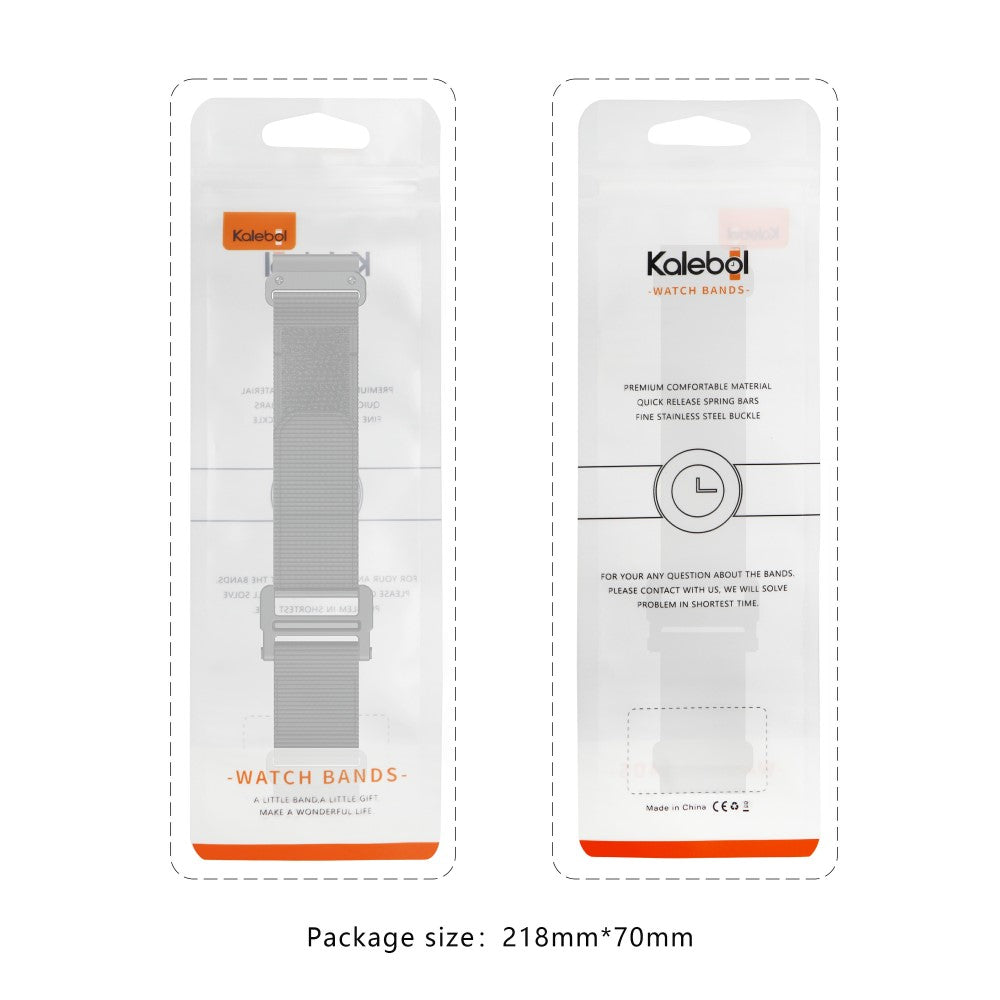 KALEBOL KLB-MSTNL-001 Garmin Fenix 7X / 7X Pro Watch Band QuickFit 26mm Nylon Loop Strap - Black#serie_1