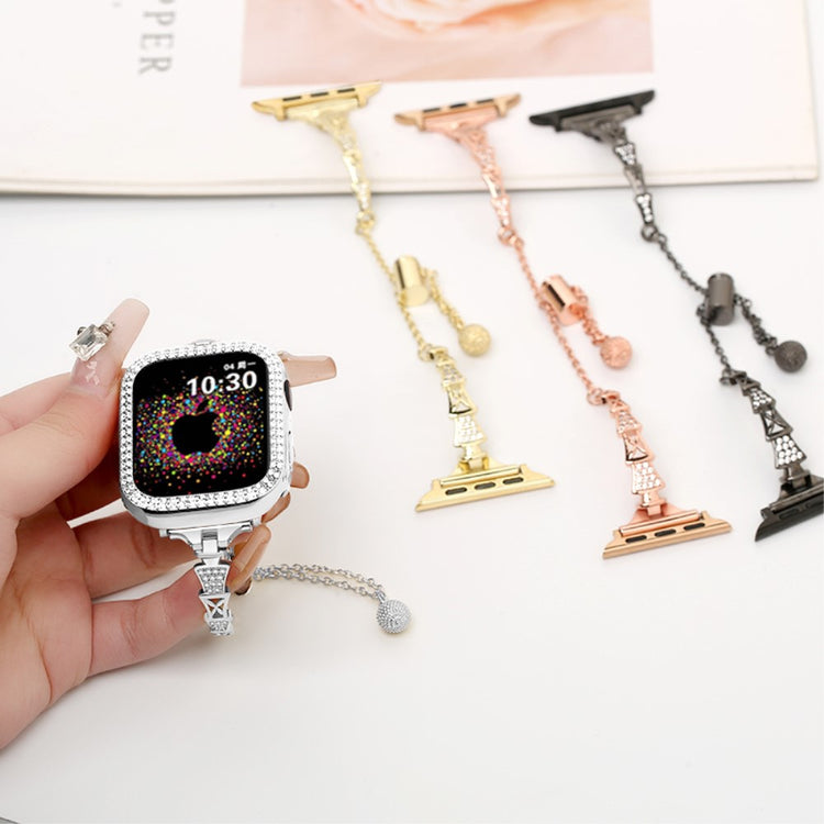 Super Cool Apple Smartwatch Rhinestone Universel Strap - Silver#serie_4