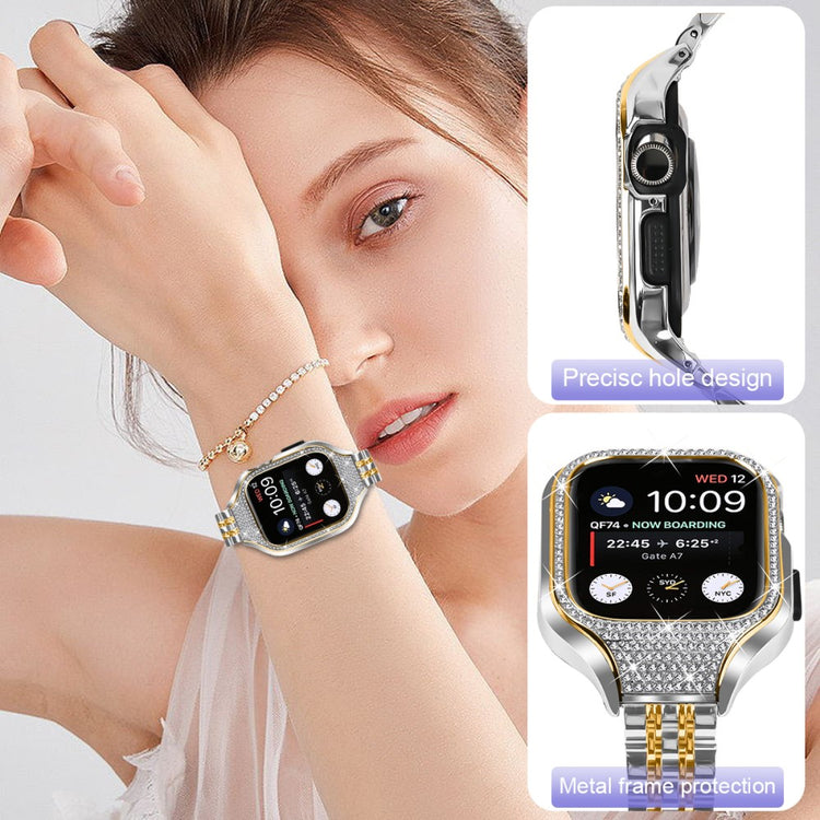 Super Sweet Apple Smartwatch Rhinestone Universel Strap - Gold#serie_2