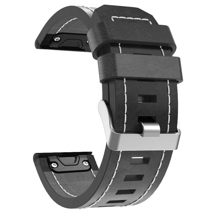 Sweet Garmin Smartwatch Genuine Leather Universel Strap - Black#serie_1