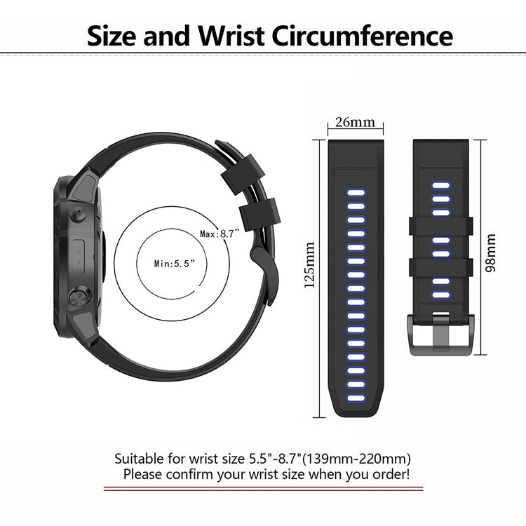 Comfortable Garmin Smartwatch Silicone Universel Strap - Green#serie_7