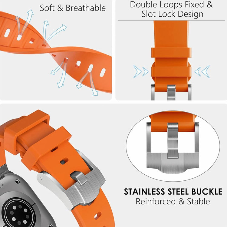 Lovely Apple Smartwatch Silicone Universel Strap - Orange#serie_1