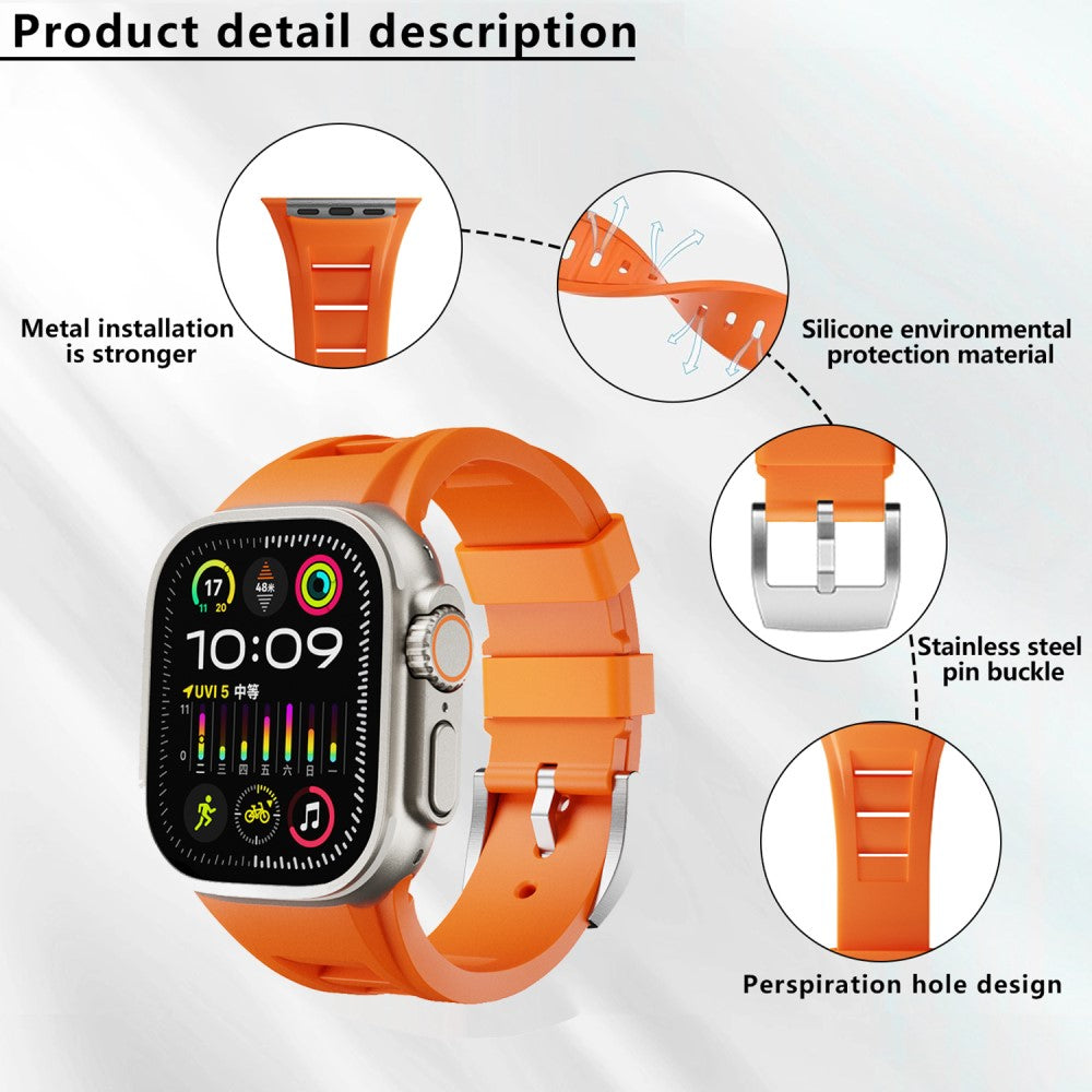 Very Cool Apple Smartwatch Silicone Universel Strap - Orange#serie_1