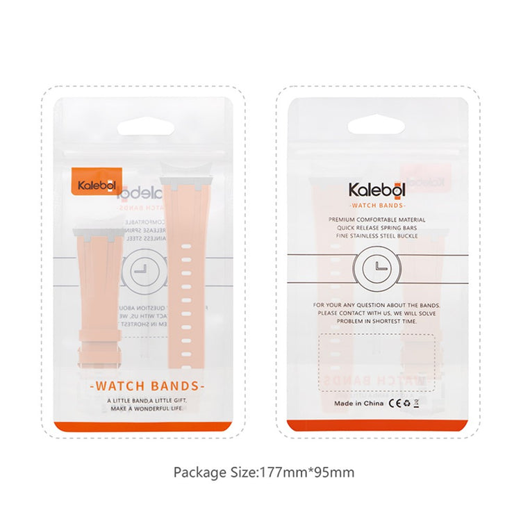 KALEBOL KLB-CXGJ-001 For Samsung Galaxy watch5 40mm / Galaxy Watch6 Classic 43mm Silicone Watch Strap - Black+Orange#serie_2