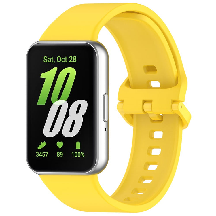 For Samsung Galaxy Fit3 Flexible Watch Strap Silicone Band Wrist Bracelet - Yellow#serie_5