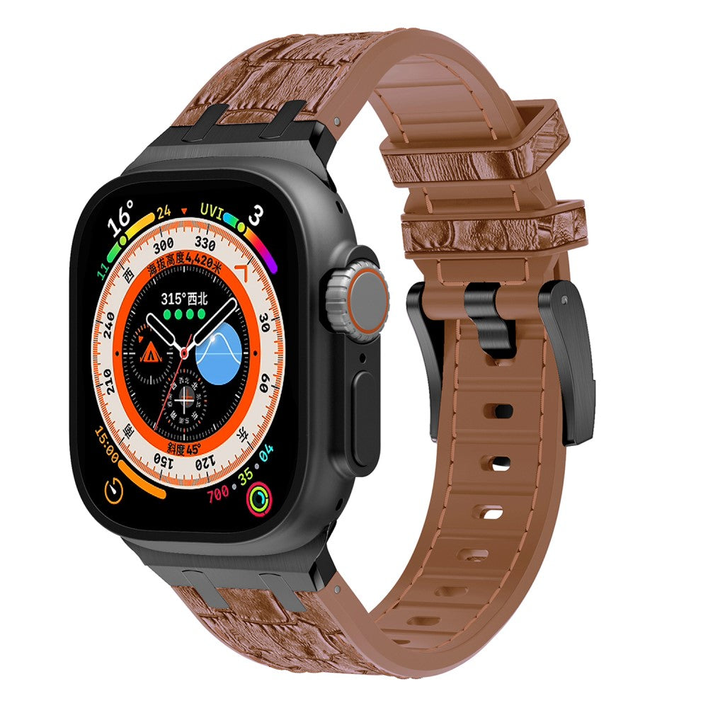 Wonderful Apple Smartwatch Silicone Universel Strap - Brown#serie_5