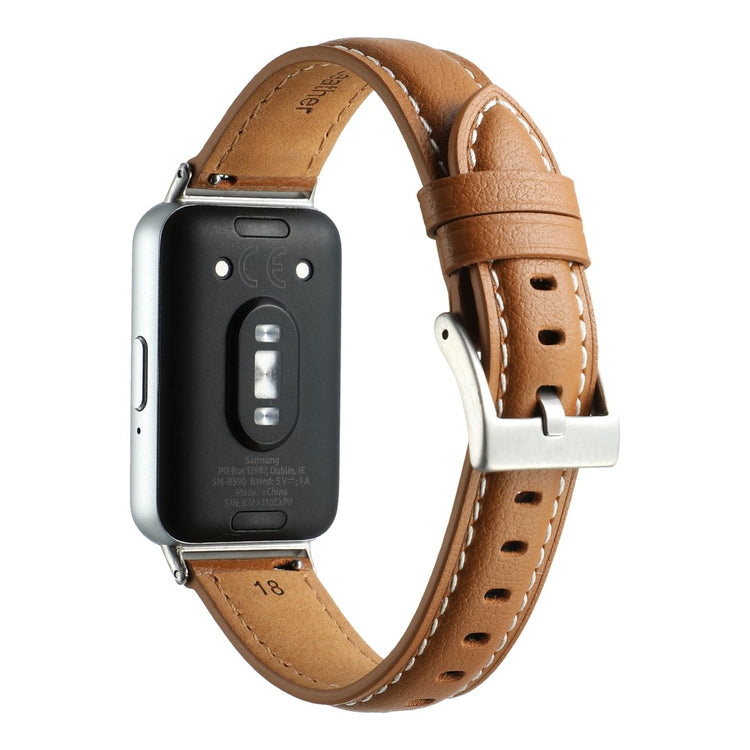 Mega Pleasant Samsung Galaxy Fit 3 Genuine Leather Strap - Brown#serie_13