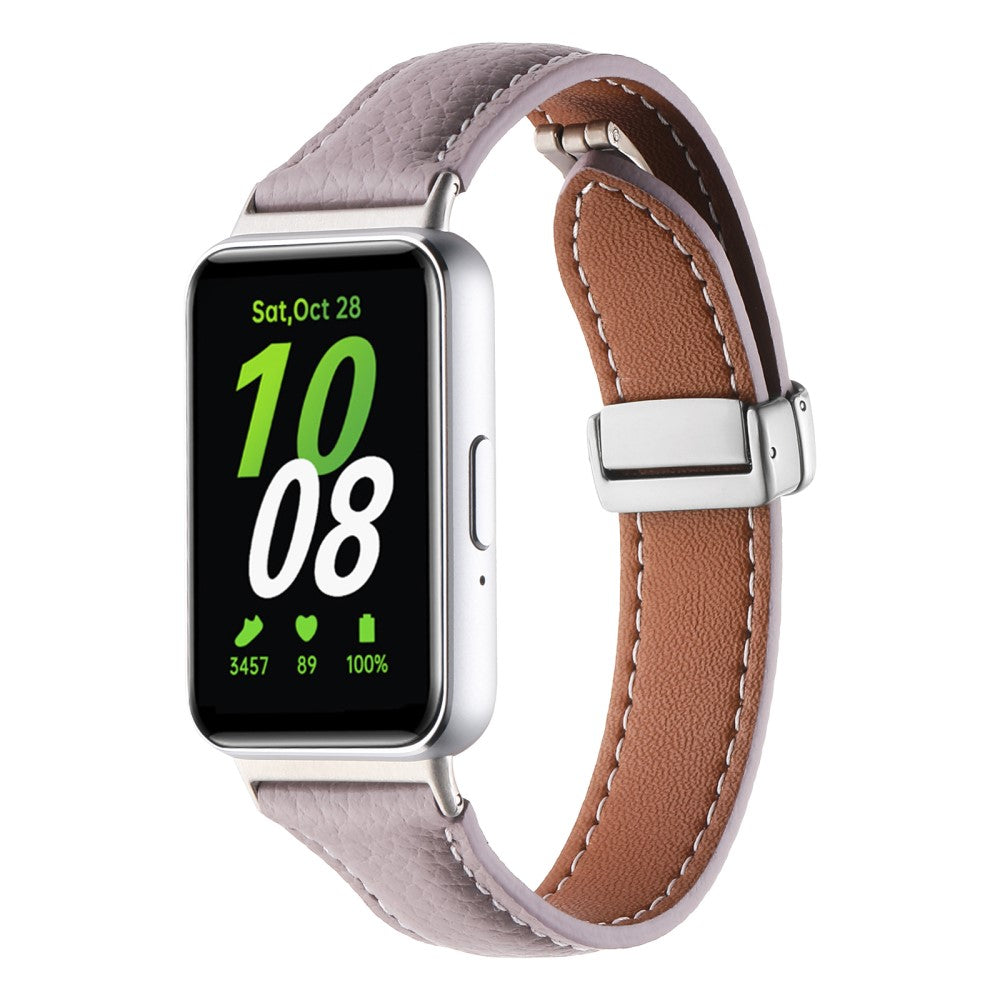 Super Cool Samsung Galaxy Fit 3 Genuine Leather Strap - Purple#serie_5