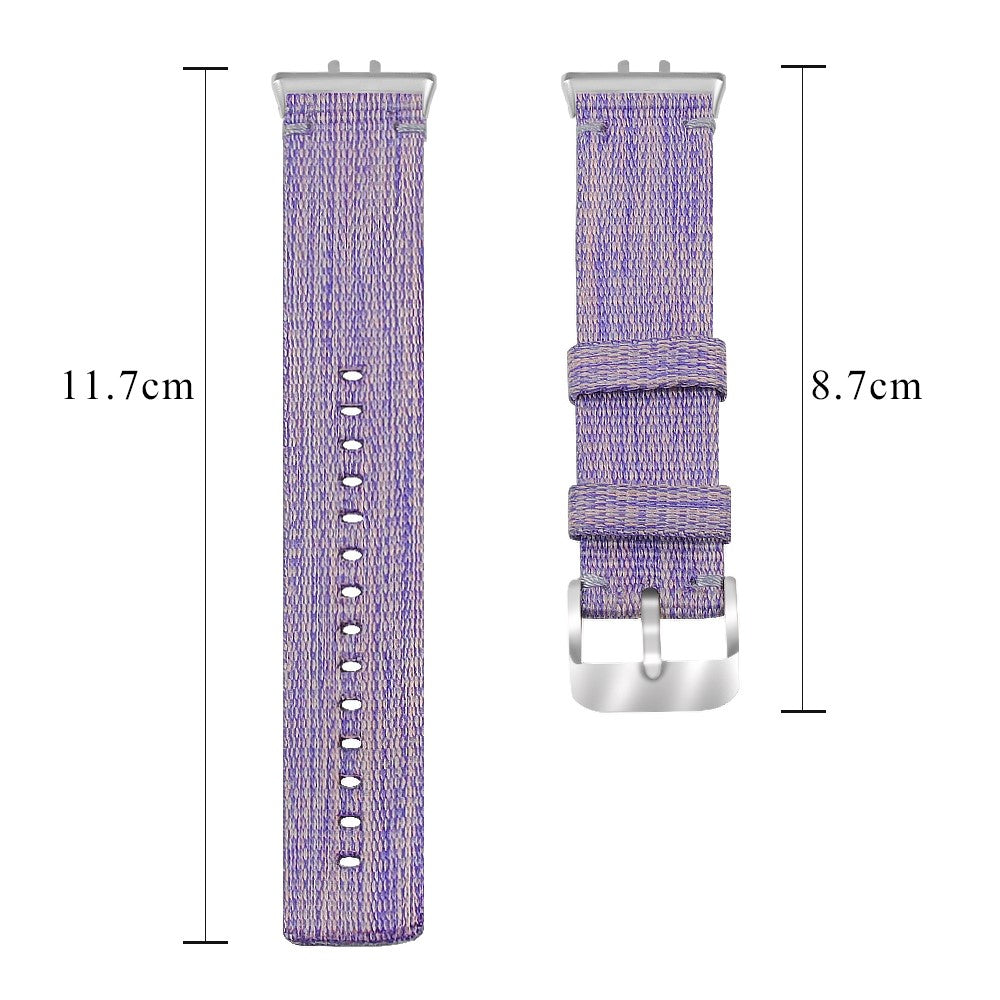 For Samsung Galaxy Fit3 SM-R390 Watch Band Nylon Canvas Strap Replacement - Purple#serie_3