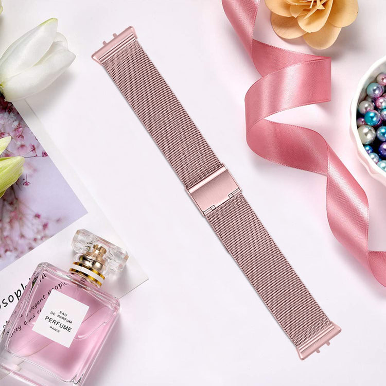 For Samsung Galaxy Fit3 SM-R390 Breathable Milanese Watch Band Stainless Steel Strap - Rose Pink#serie_3