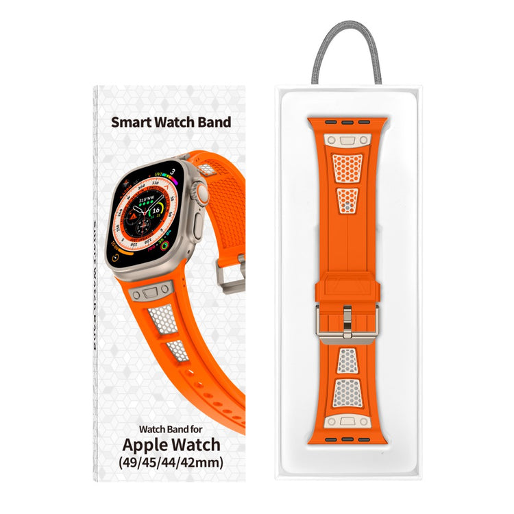 Mega Nice Apple Smartwatch Silicone Universel Strap - Orange#serie_1