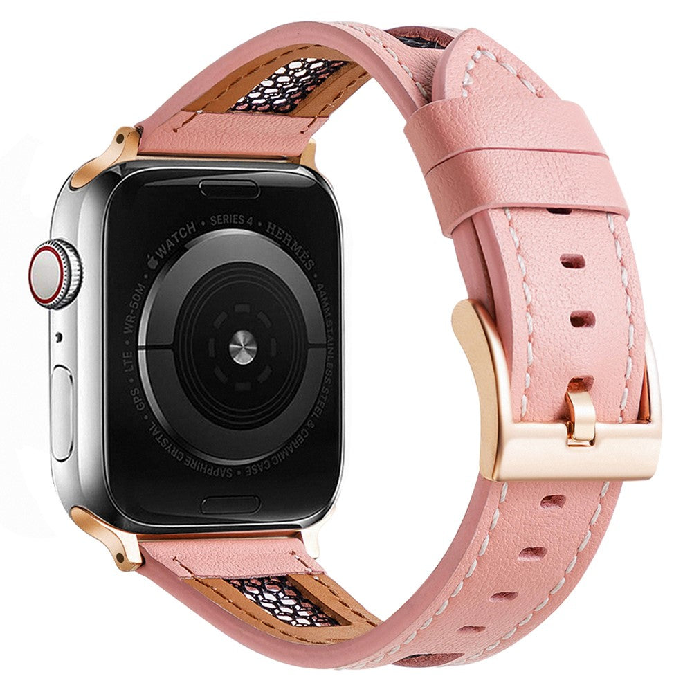 Super Cool Apple Smartwatch Genuine Leather Universel Strap - Pink#serie_4