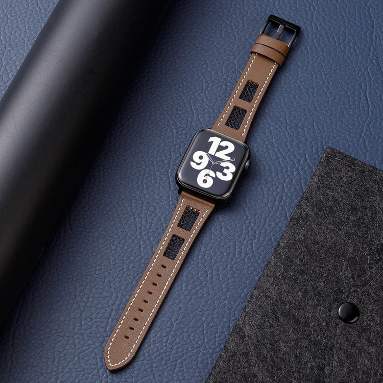 Super Cool Apple Smartwatch Genuine Leather Universel Strap - Brown#serie_6