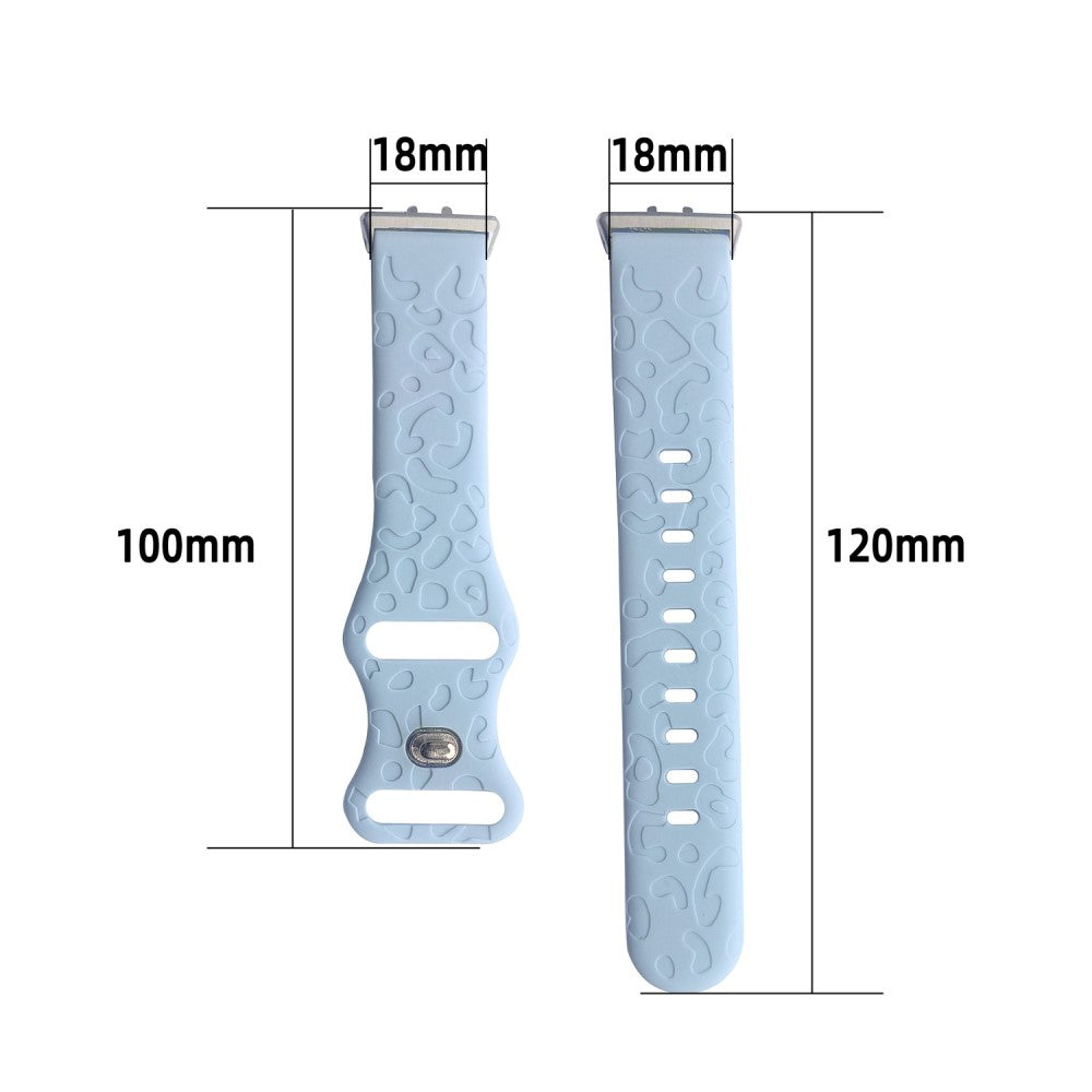 Samsung Galaxy Fit Silicone Watchband Leopard Printed Replacement Watch Strap - Green#serie_10