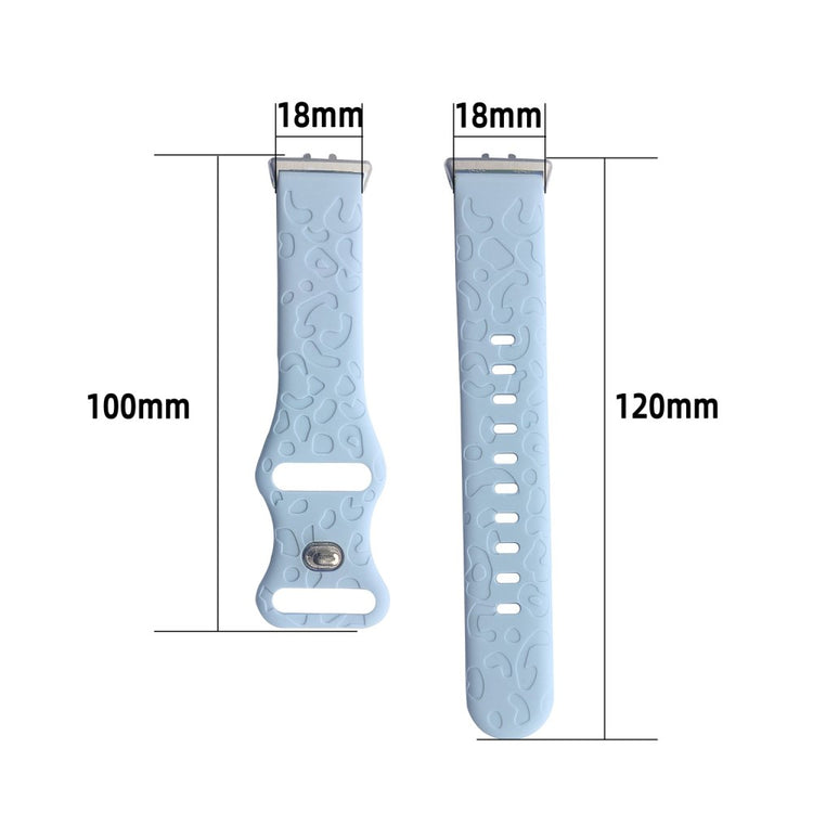 Samsung Galaxy Fit Silicone Watchband Leopard Printed Replacement Watch Strap - Lavender#serie_12